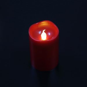 LED lys i plastik 6 stk. i rød (5.0 x 7.4 cm.)