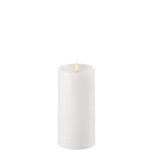 Bloklys LED w/shoulder Nordic White 7,8 x 15 cm - Uyuni