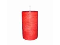 LED bloklys 7.5x12 cm med 3D flamme Rød,24 stk/krt