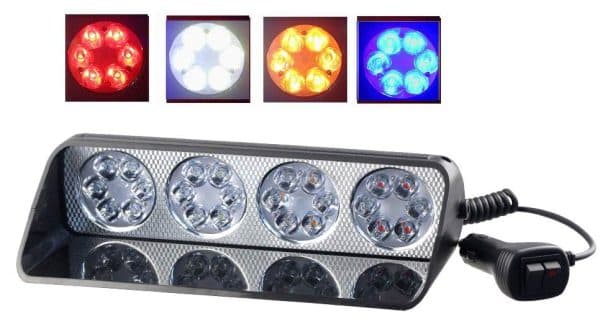 4 x 6 LED Blitzblink / strobe blink blok 12 / 24 volt - Dinled - Markeringslys