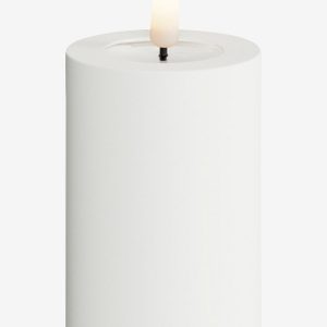 DeluxeHomeart - LED udend⌀rs bloklys 5x7,5 cm - Hvid - Dekorationsbelysning - - Homeroom
