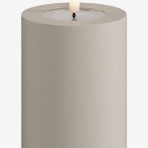 DeluxeHomeart - LED udend⌀rs bloklys 7,5x10 cm - Beige - Dekorationsbelysning - - Homeroom