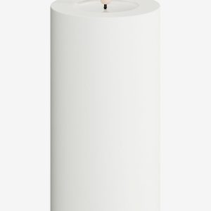 DeluxeHomeart - LED udend⌀rs bloklys 7,5x15 cm - Hvid - Dekorationsbelysning - - Homeroom