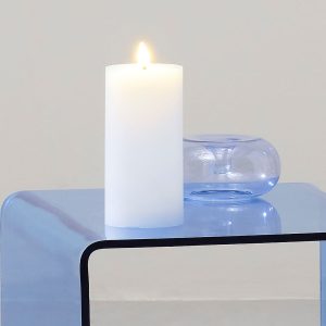 Star Trading - FLAMME FLOW bloklys LED 17,5 cm - Hvid - Lys - - Homeroom