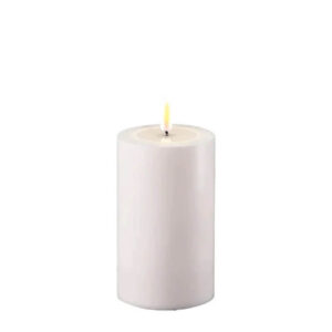 Conzept Electric LED bloklys 3D flamme H15 cm Hvid