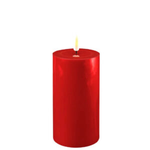 Conzept Electric LED bloklys 3D flamme H15 cm Rød