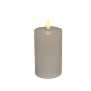 Conzept LED Bloklys 3D flamme opladelig chip 7,5x12,5 cm