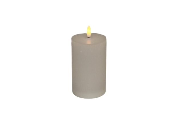 Conzept LED Bloklys 3D flamme opladelig chip 7,5x12,5 cm