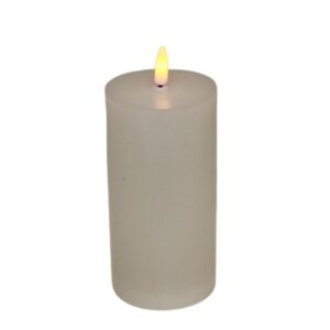 Conzept LED Bloklys 3D flamme opladelig chip 7,5x15 cm