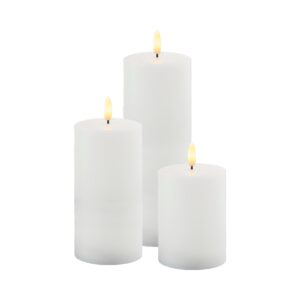 Sille Outdoor bloklys, hvid - 3 stk.
