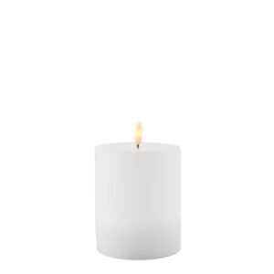 Sille genopladelig LED bloklys, hvid - H12,5cm.