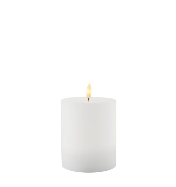 Sille genopladelig LED bloklys, hvid - H12,5cm.