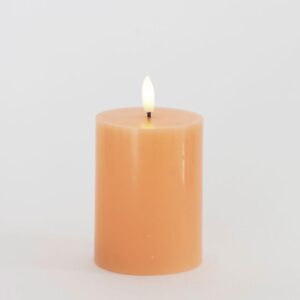 Sirius - Sille Bloklys Peach, Ø7,5xH10cm