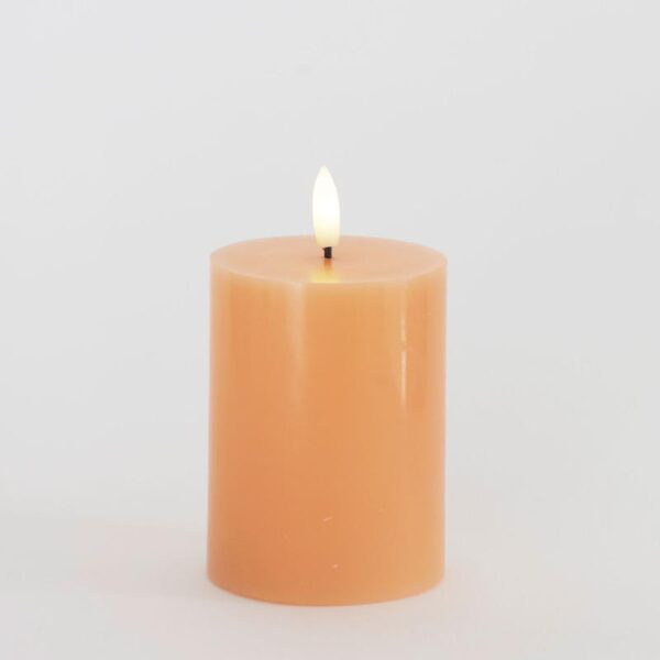Sirius - Sille Bloklys Peach, Ø7,5xH10cm