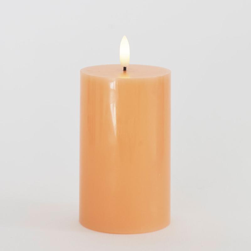 Sirius - Sille Bloklys Peach, Ø7,5xH12,5cm