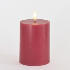 Sirius - Sille Bloklys Rose Plum, Ø7,5xH10cm