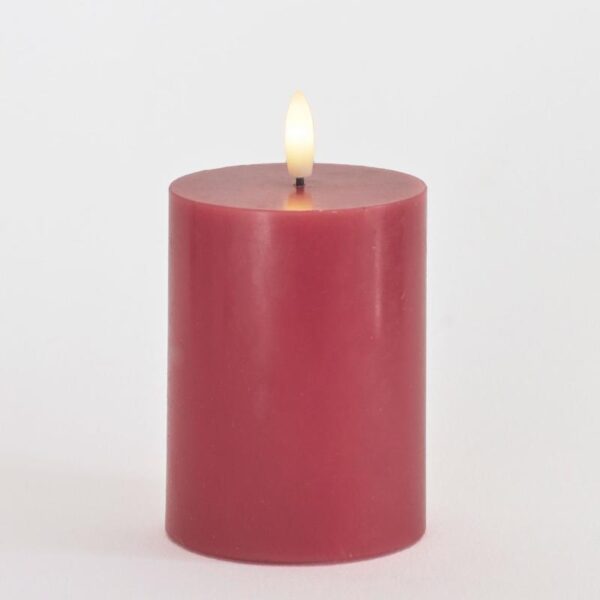 Sirius - Sille Bloklys Rose Plum, Ø7,5xH10cm