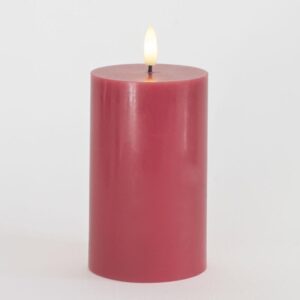 Sirius - Sille Bloklys Rose Plum, Ø7,5xH12,5cm