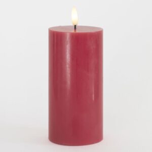 Sirius - Sille Bloklys Rose Plum, Ø7,5xH15cm