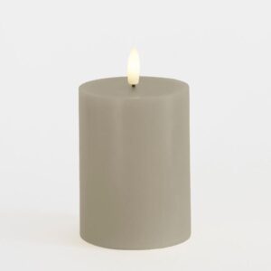 Sirius - Sille Bloklys Varm Grå, Ø7,5xH10cm