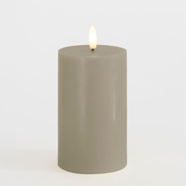 Sirius - Sille Bloklys Varm Grå, Ø7,5xH12,5cm