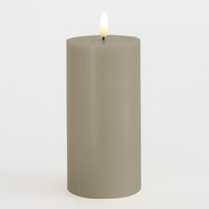 Sirius - Sille Bloklys Varm Grå, Ø7,5xH15cm