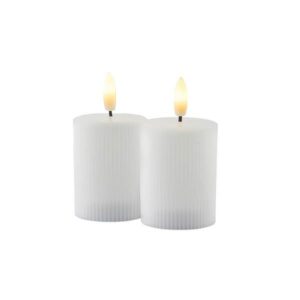 Sirius Smilla Mini Genopladelig H6,5 cm 2 stk. sæt - Hvid