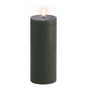 Uyuni LED pillar bloklys Oliven grøn 7,8 x 20,3 cm