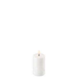 Uyuni Lighting LED Pillar bloklys - Ø5 x H7,5 cm - Nordic White