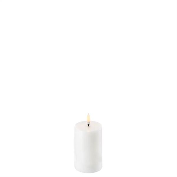 Uyuni Lighting LED Pillar bloklys - Ø5 x H7,5 cm - Nordic White