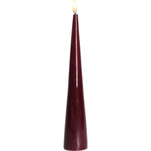 Sirius Sille kegle LED bloklys, batteri, bordeaux, H26 cm