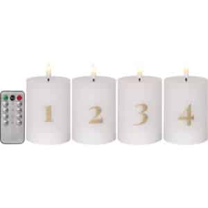Star Trading advent LED bloklys, batteri, 12,5 cm