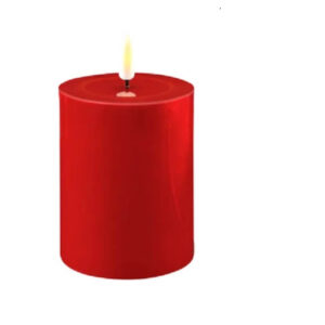 Conzept Electric LED bloklys 3D flamme H10 cm Rød