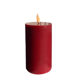 Conzept Electric LED bloklys 3D flamme H12,5 cm Rød