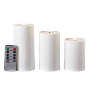 Da'Core LED bloklys 3-pak med 3D væge Hvid udendørs