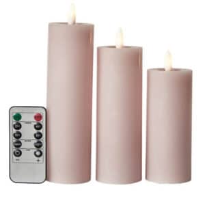 Da'Core LED bloklys flad top 3-pak rosa