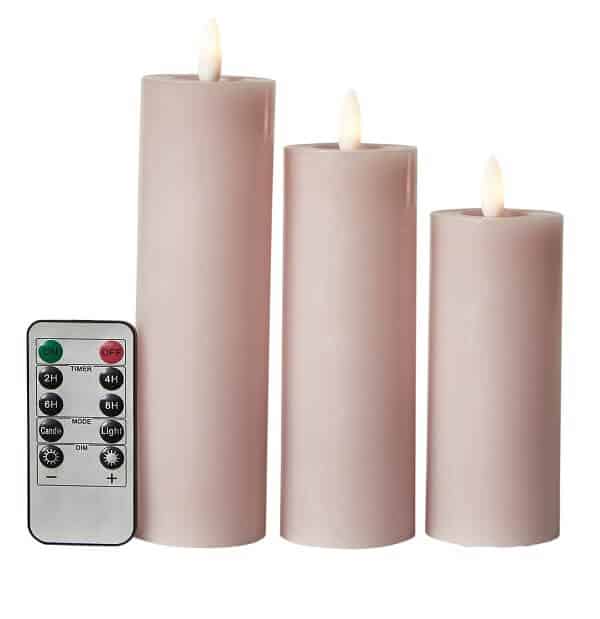 Da'Core LED bloklys flad top 3-pak rosa