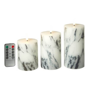 Da'core LED Bloklys Marmor 3-pak