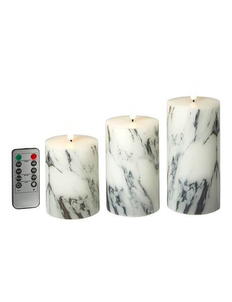 Da'core LED Bloklys Marmor 3-pak