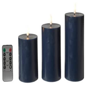 Da'core Led Bloklys flad top 3-pak Navy blå