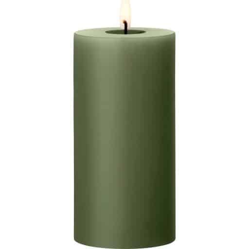 Ester & Erik LED bloklys, 15 cm, mørkegrøn