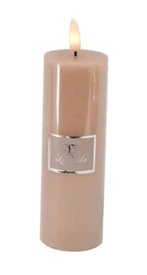 La Vida LED Bloklys H15 Ø5 cm Champagne