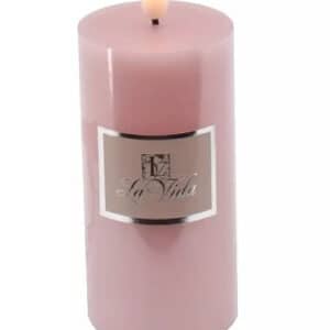 La Vida Led Bloklys Modern Rosa H10/D5 cm