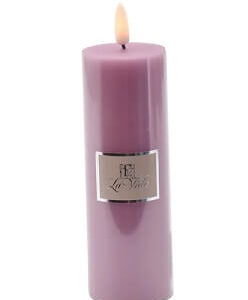 La Vida Modern bloklys H15/Ø5 cm Lyselilla