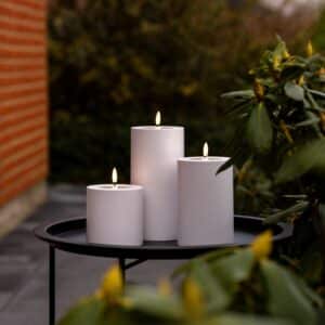 Luca LED udendørs bloklys Ø 10 x 10-15-20 cm sæt 3 stk