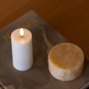 Sia LED bloklys genopladelig ø 5 x 10 cm