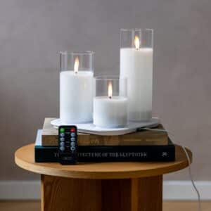 Sia startsæt bloklys i glas Ø 7.5 cm 5 dele (forudbestil sendes 15/11)