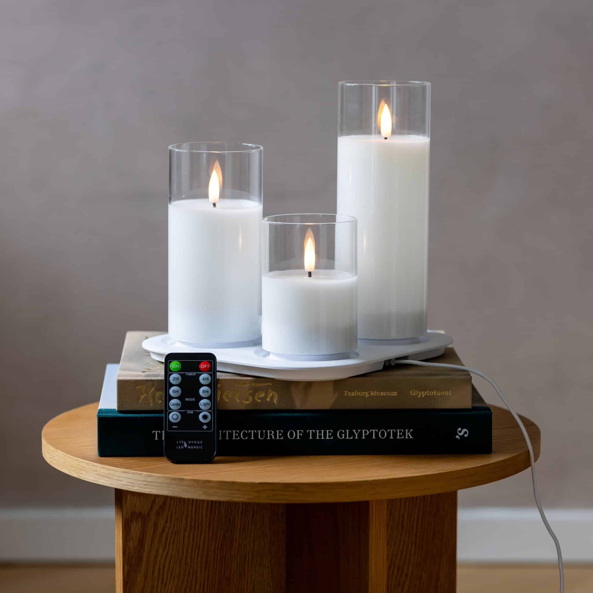 Sia startsæt bloklys i glas Ø 7.5 cm 5 dele (forudbestil sendes 15/11)