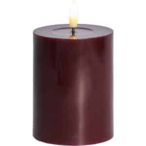 Sirius Sille LED bloklys, batteri, bordeaux, H10 cm