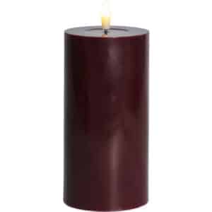 Sirius Sille LED bloklys, batteri, bordeaux, H15 cm